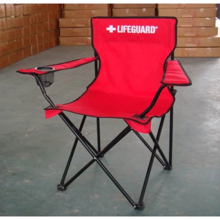600D Fabric Outdoor Backrest Beach Chairs with Armrest and Mug Holder 1
