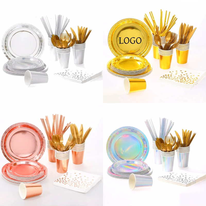 Recyclable Disposable Tableware Set of 8 Pieces