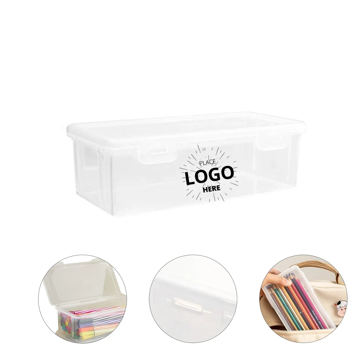 Large Capacity Clear Pencil Box Case 1