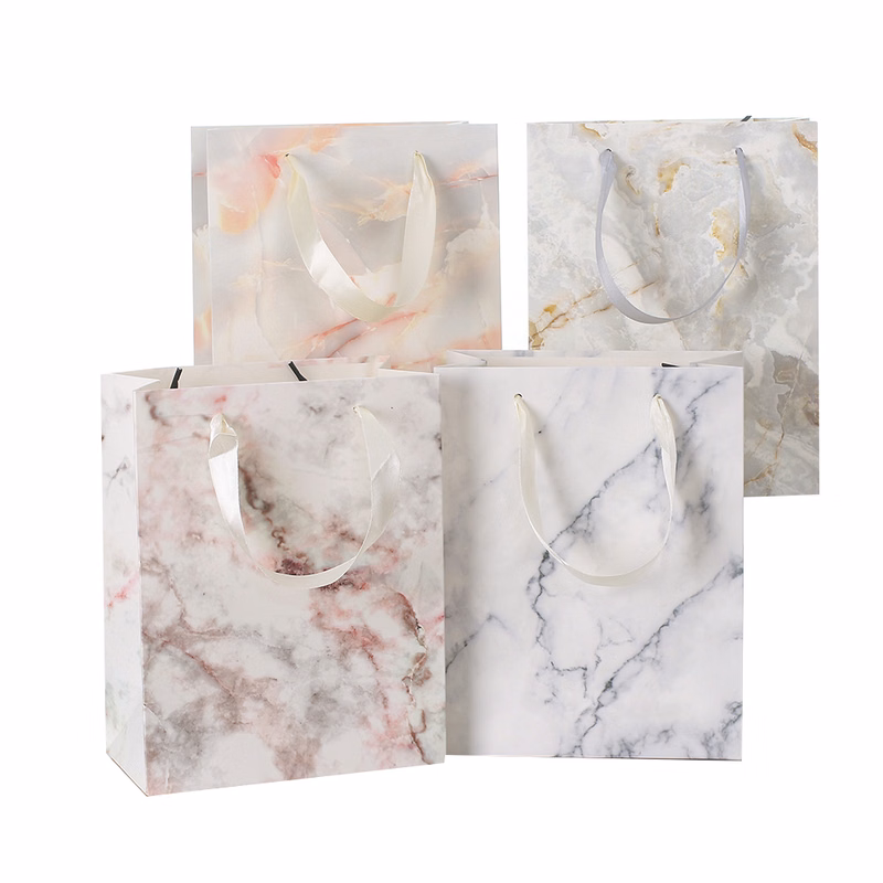 ustom Glossy Shopping Paper Ribbon Gift Sale Tote Bag