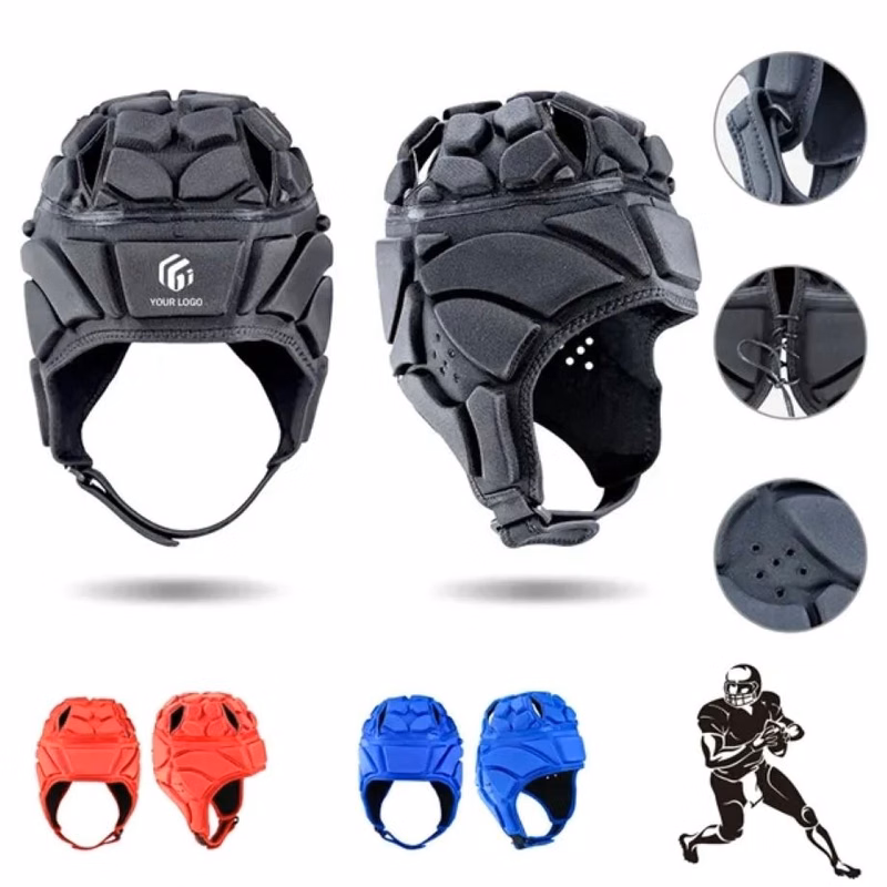 Soft padded helmet scrum cap headgear for football soccer