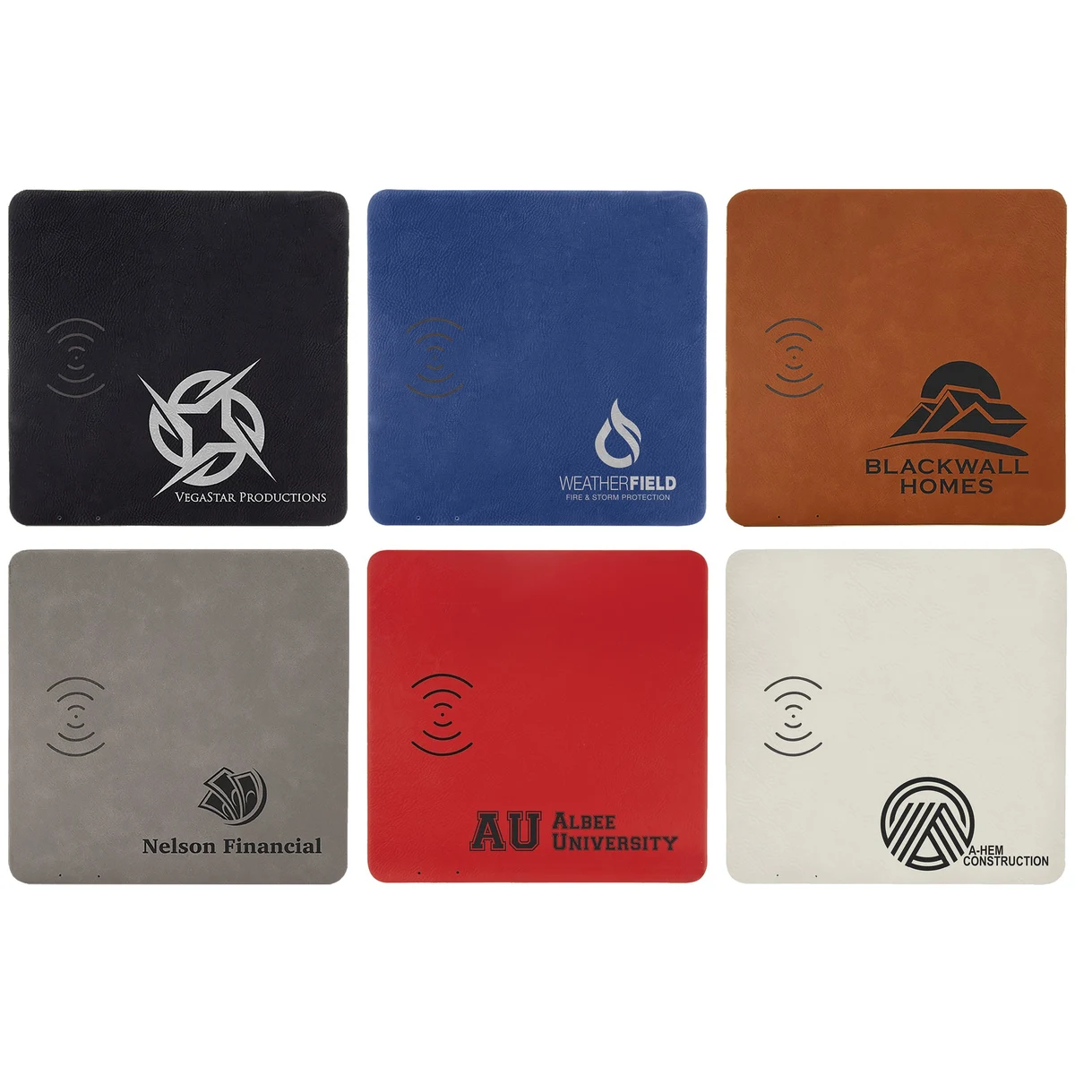 8" x 8" Leatherette Phone Charging Mat 1