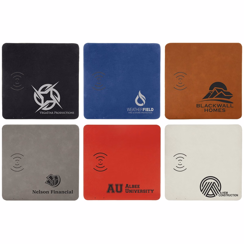 8" x 8" Leatherette Phone Charging Mat