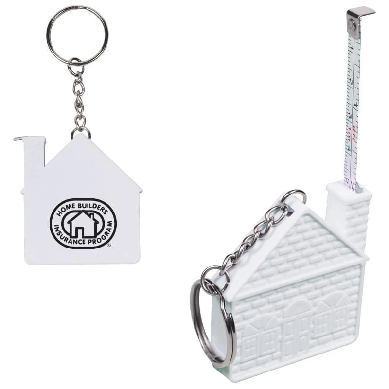 3 Ft Custom House-shaped Tape Measure in a Key Chain 1