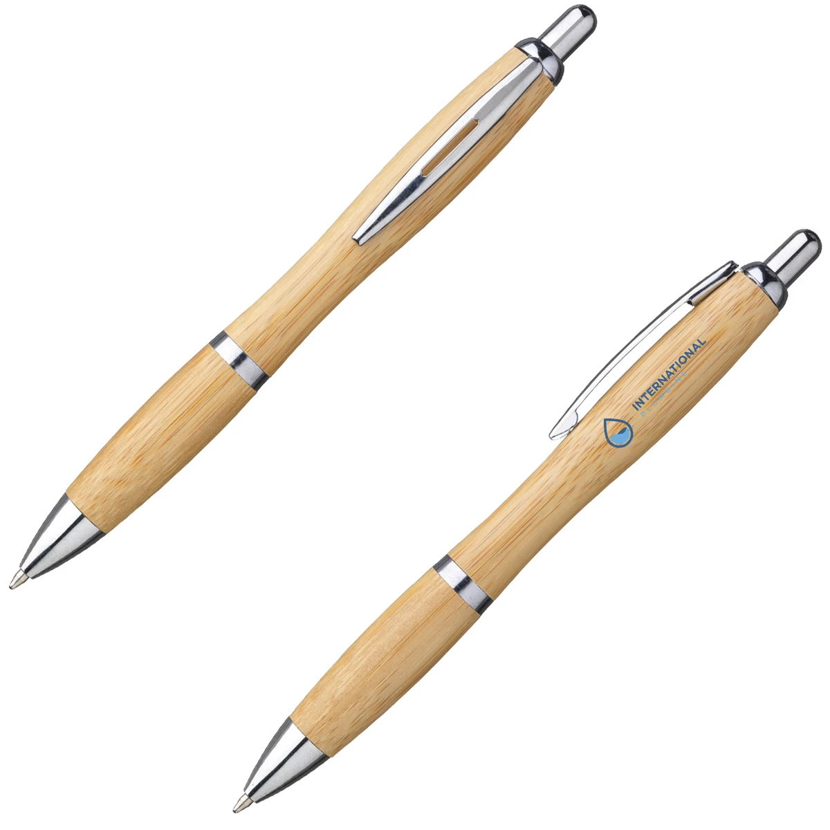 Bamboo-05 Retractable Eco-Friendly Pens with Chrome Trims 1