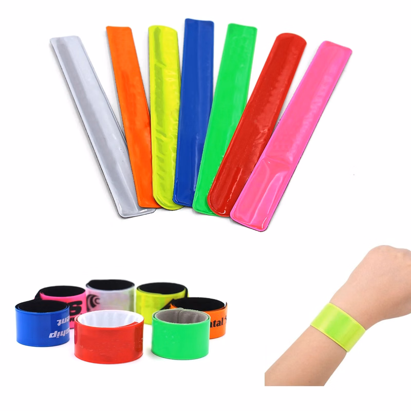 PVC Reflective Slap Bracelet Wristband
