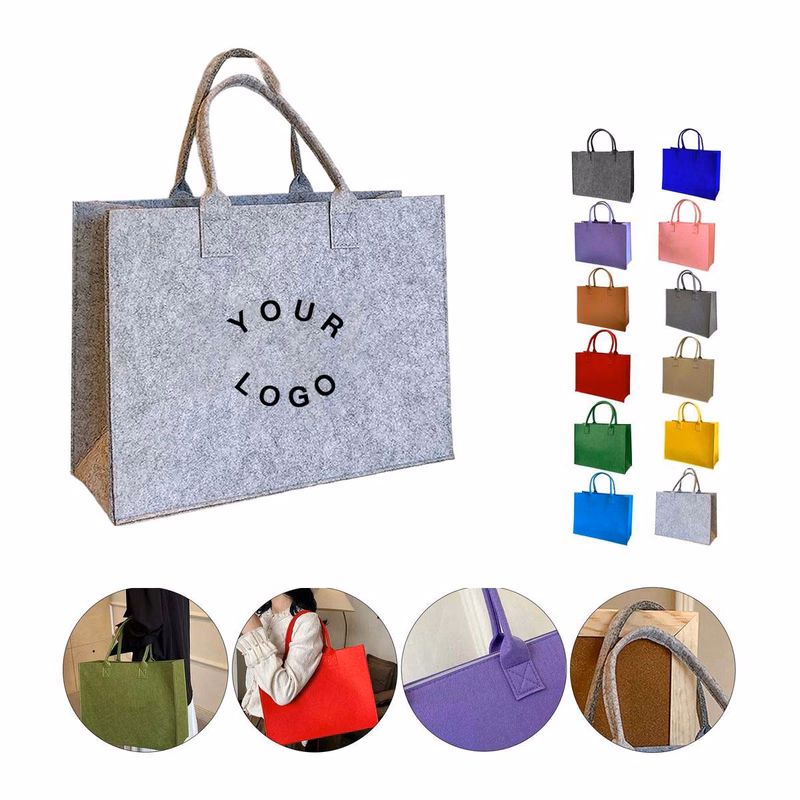 Eco Friendly Felt Bag for Work Travel Shopping