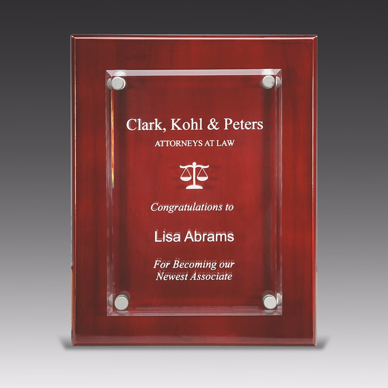 Rosewood Beveled Plaque (9"x12"x1")