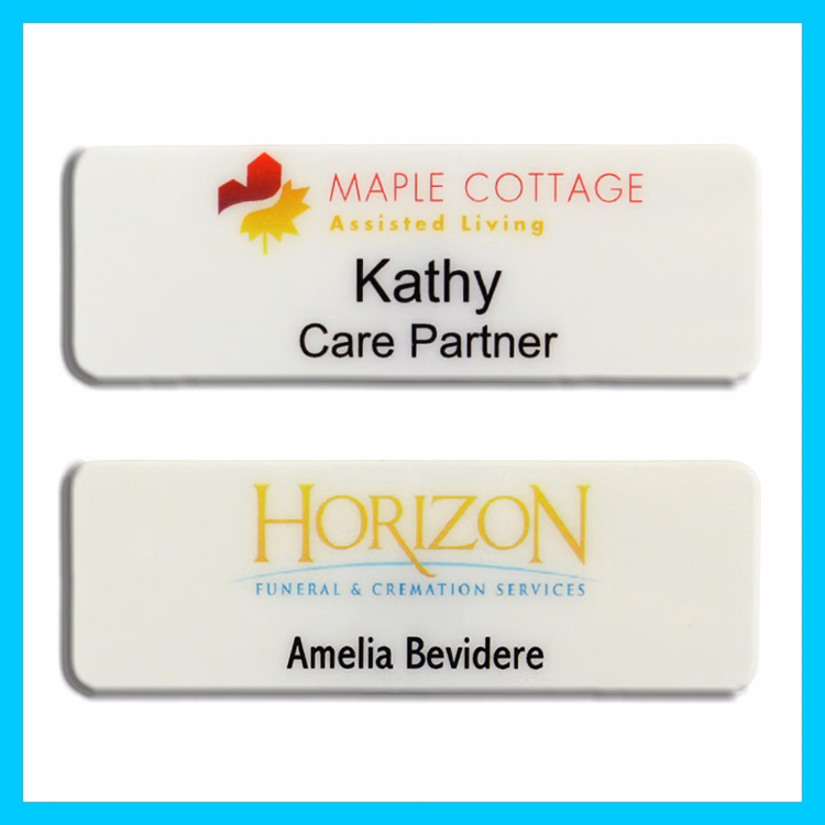 The Ares full color name badge 1"x3"
