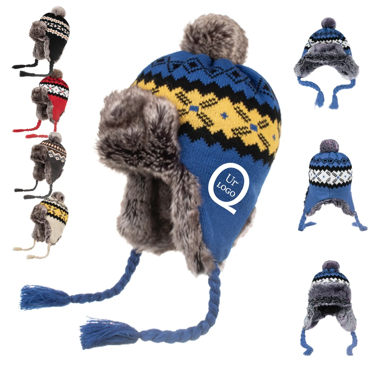 Winter Ear Protection Pom-Pom Hat 1