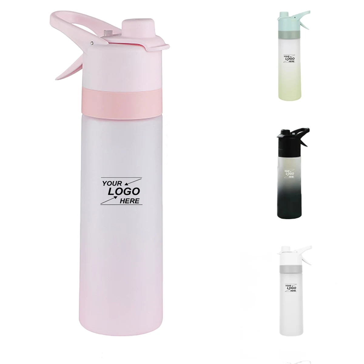 22oz Reusable Gradient Water Bottle for Travel and Sports, custom water bottle with logo imprint 1