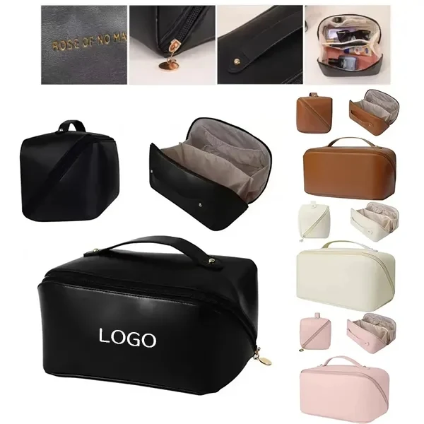 High-Capacity PU Makeup Bag 1