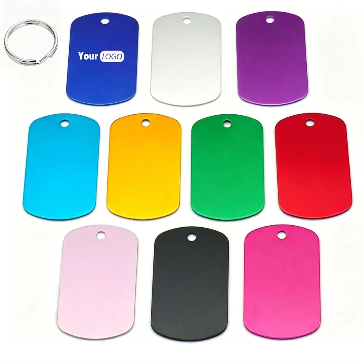 Multi Color Aluminum Keychain Blank Pendant 1