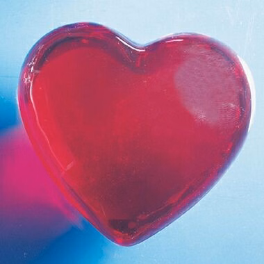 GLASS  HEART PAPER WEIGHT