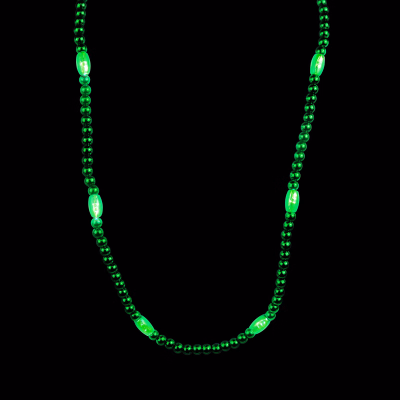 Light-Up Green Bead Necklace