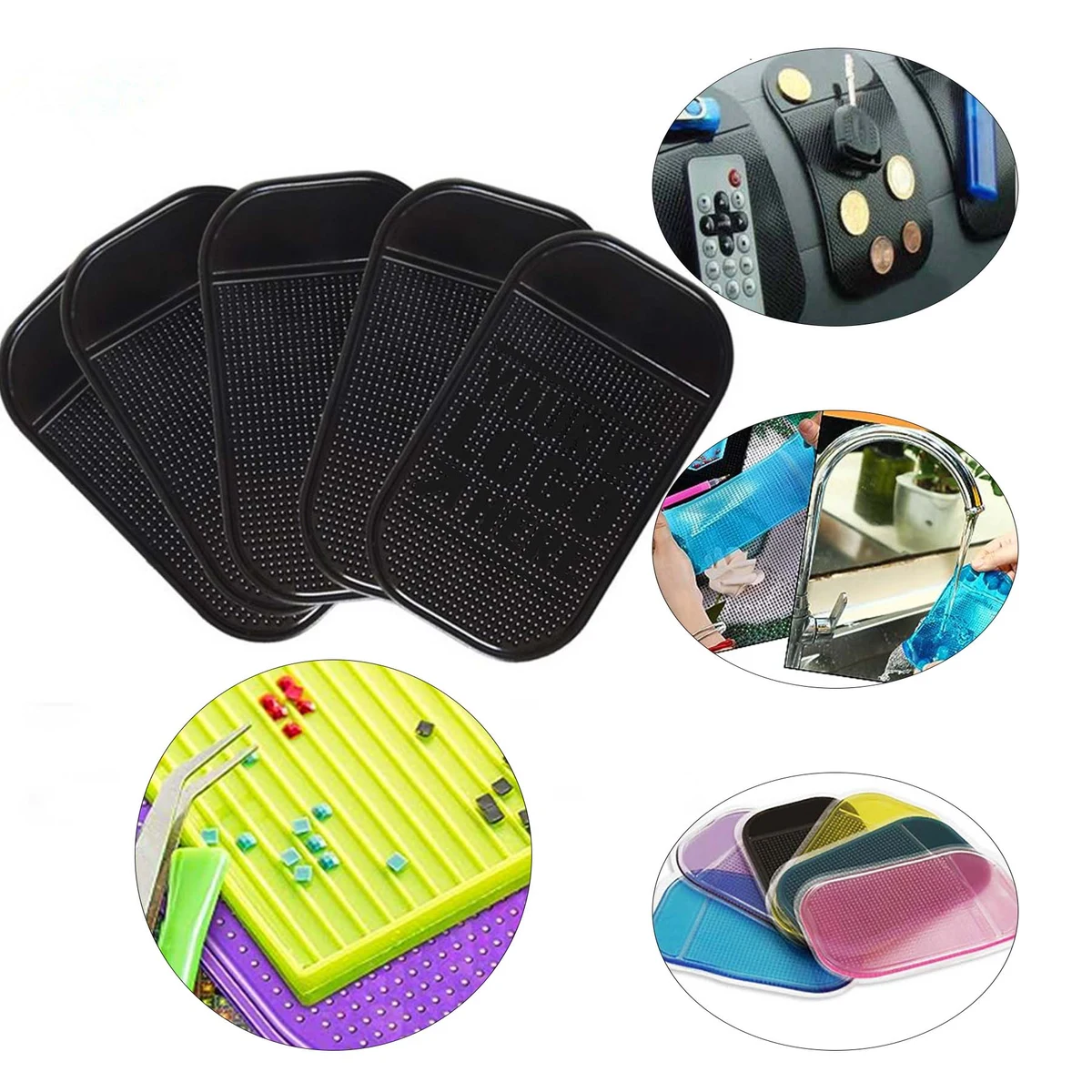 5.6 x 3.3 Inch Diamond Painting Sticky Gel Pad Anti-Slip Tools Sticky Mat 1