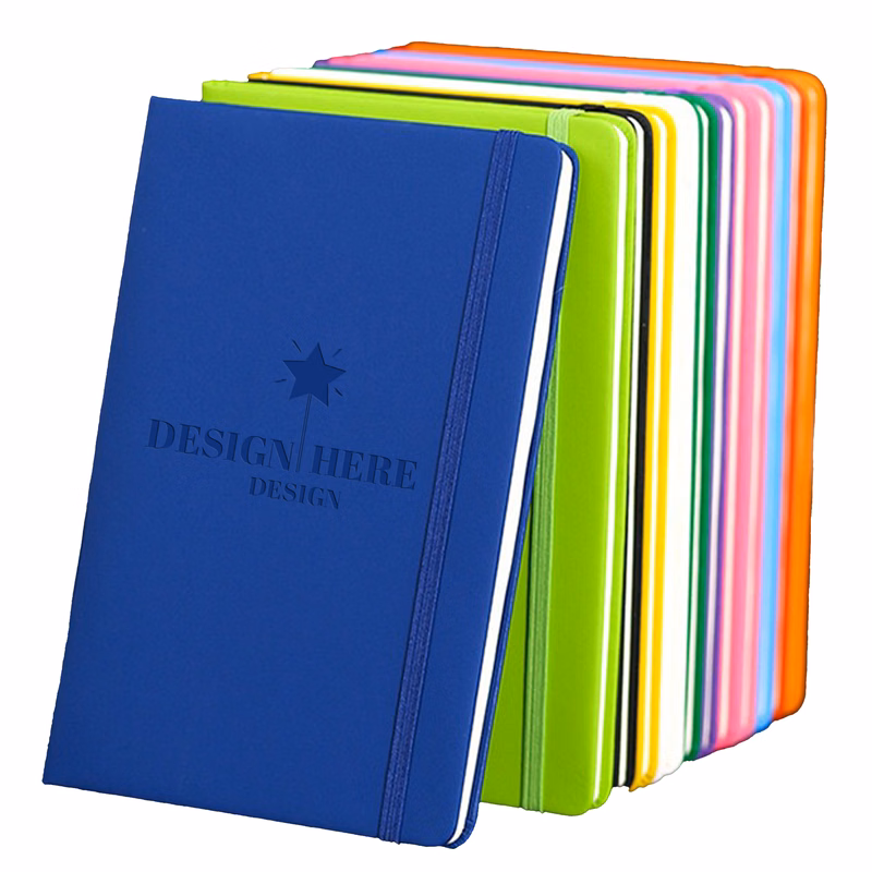 A5-sized notebook with 12-color PU material