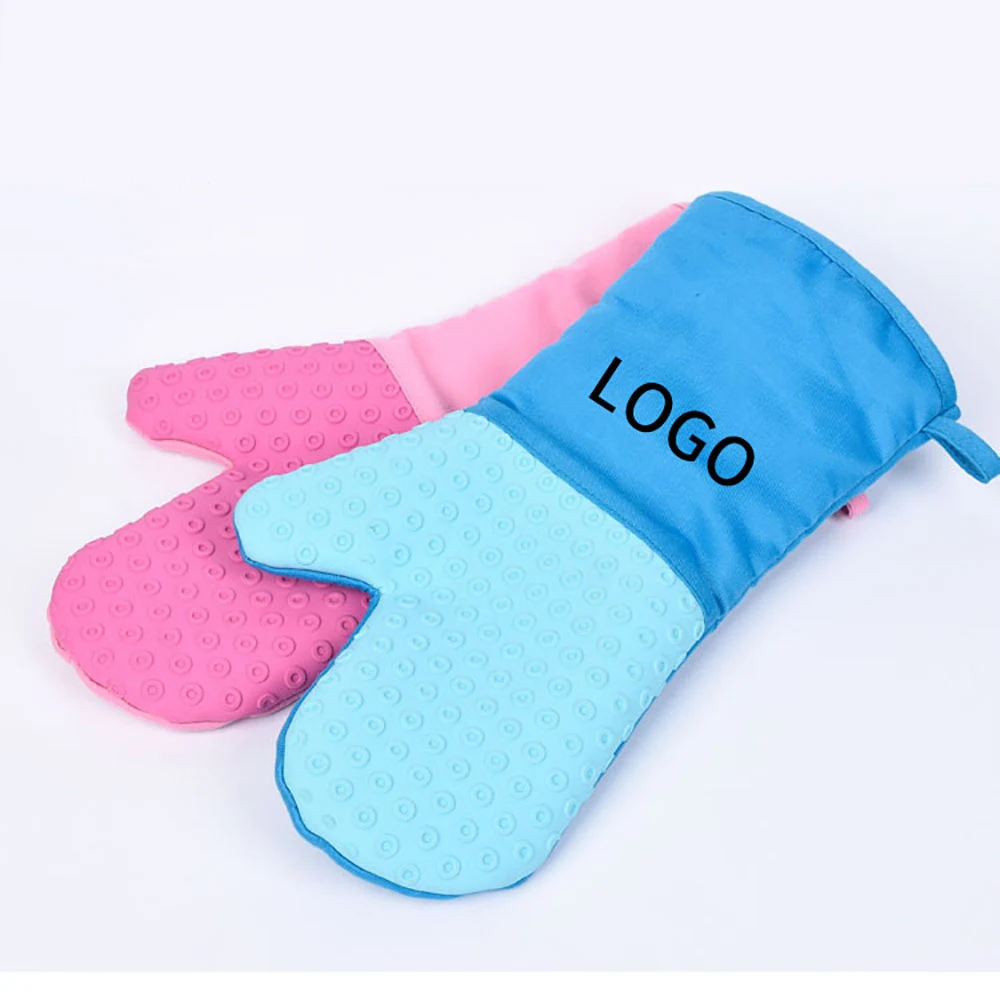 Cotton Heat Resistant Microwave Oven Mitt with Silicone Palm 1