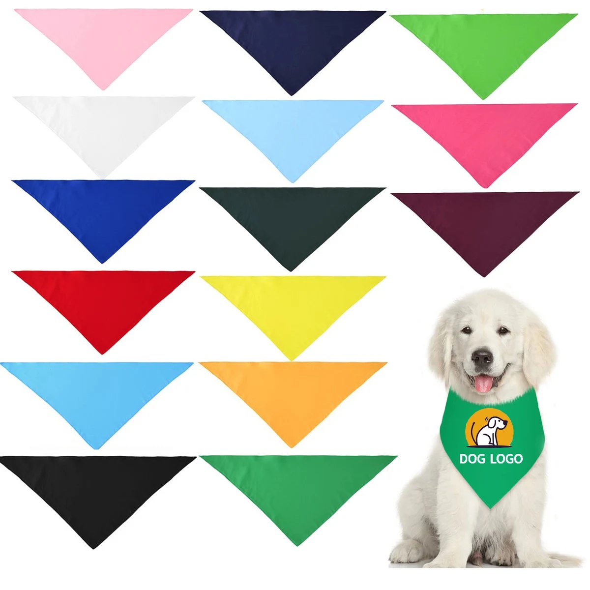 Polyester Pet Bandana Custom Small Medium Large 1