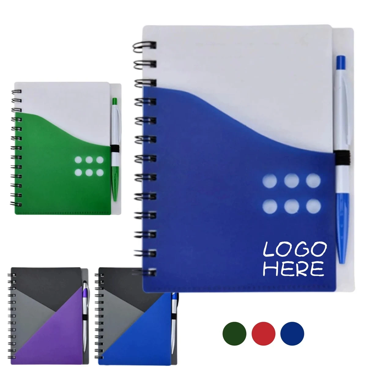 PP Hardcover Spiral Notebook with Pen 1