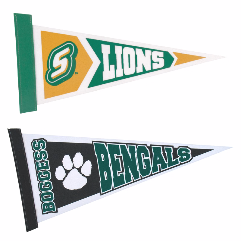8" x 18" White Felt Pennant