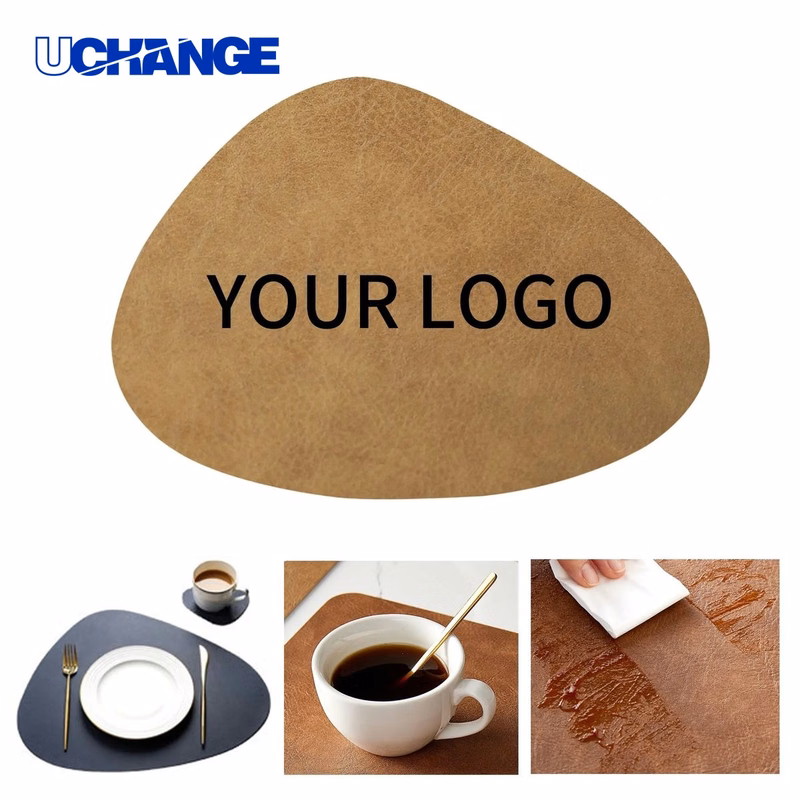 PU Leather Coaster Teardrop Insulated Drink Mat