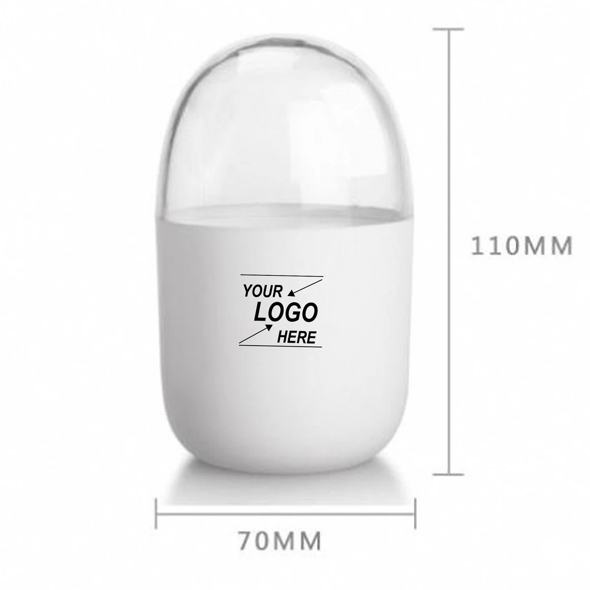 Clear Acrylic Cotton Swab Holder with Lid 1