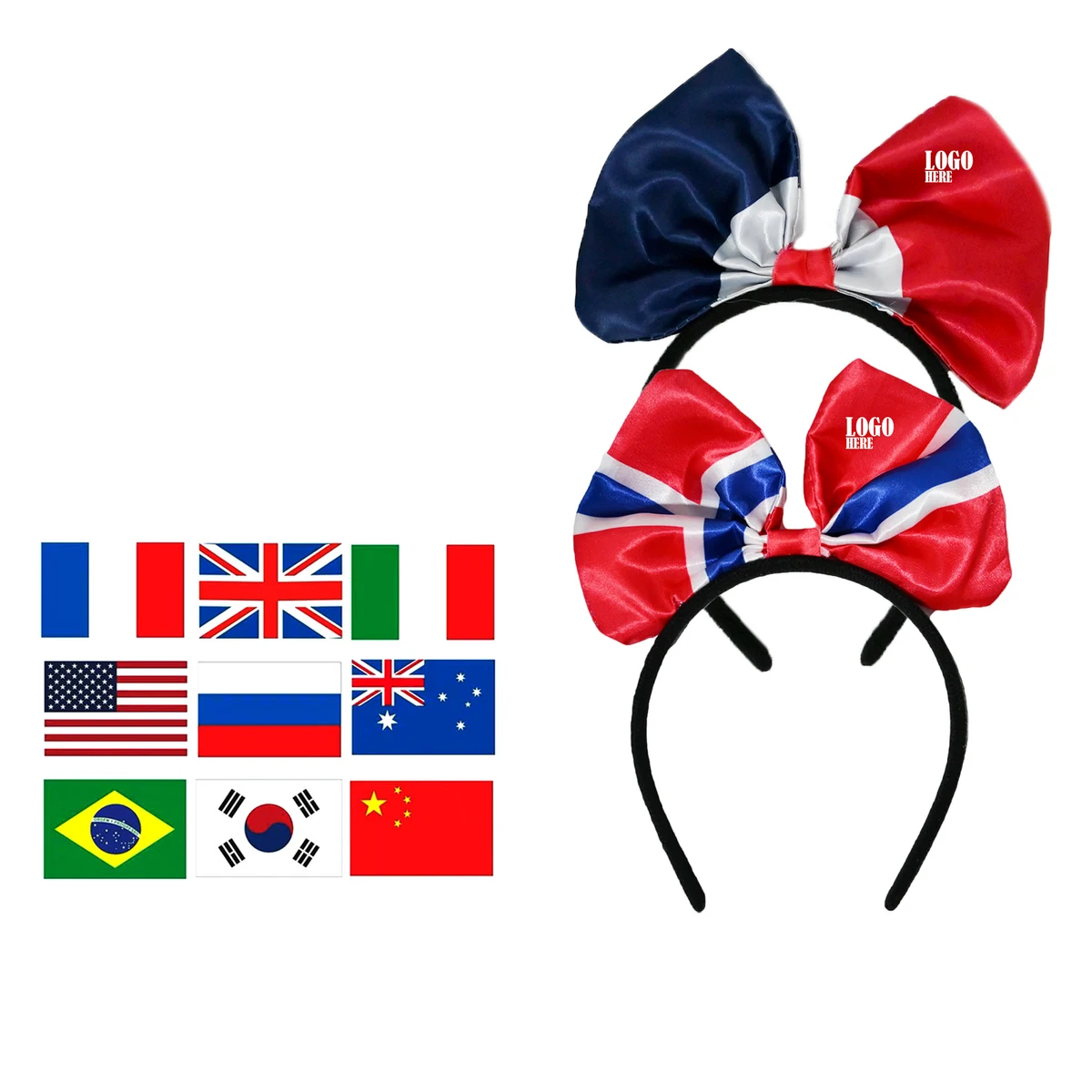 Customizable Headbands – Multiple Designs, National Flags Included 1