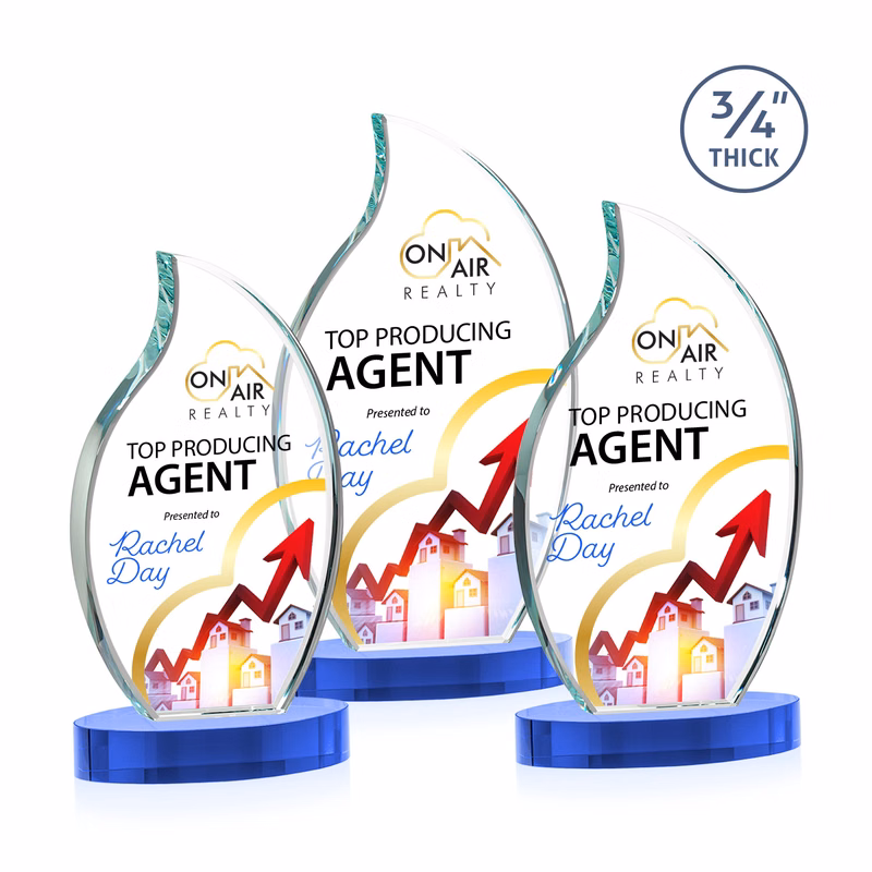Croydon VividPrint™ Award on Alberton Base - Sky Blue