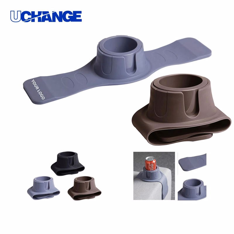 Silicone Cup Holder with Flexible Sofa Arm Design