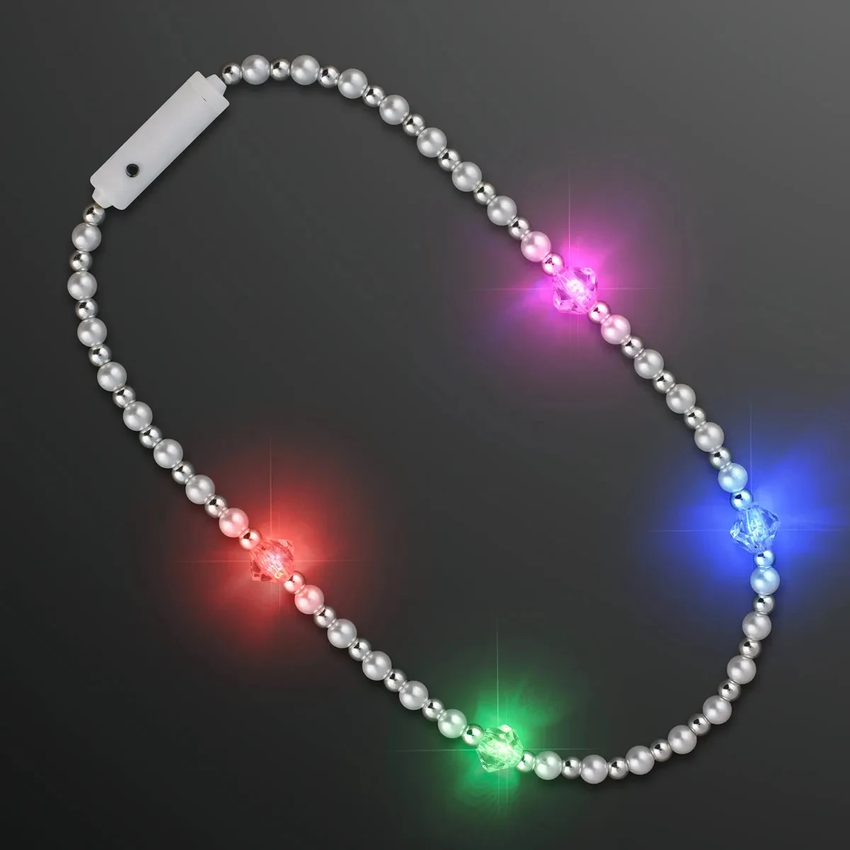 Novelty Pearl Beads Light Up Short Necklace 1