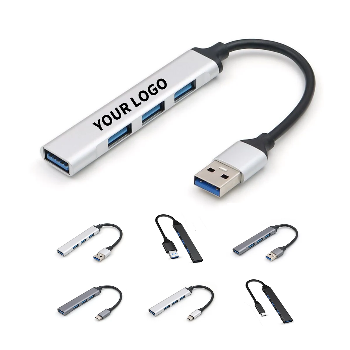 Ultra Slim Multi Port Data Hub 3.4" Length X 0.8" Width 1