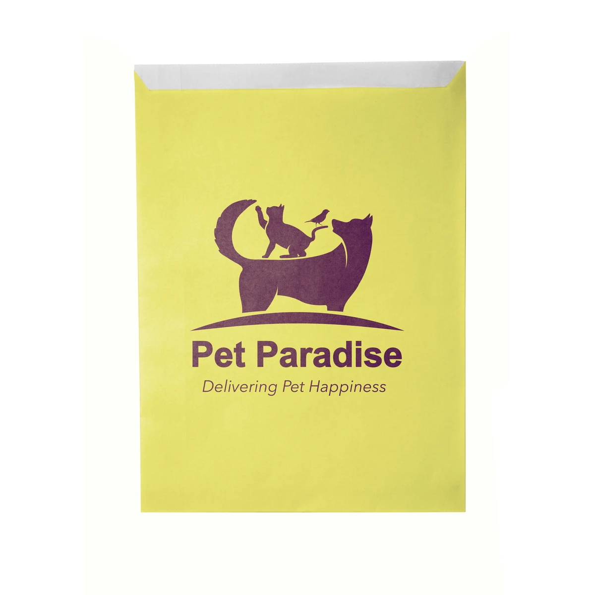 One-color Colored Paper Bag Yellow (8.5"W x 11"H) 1