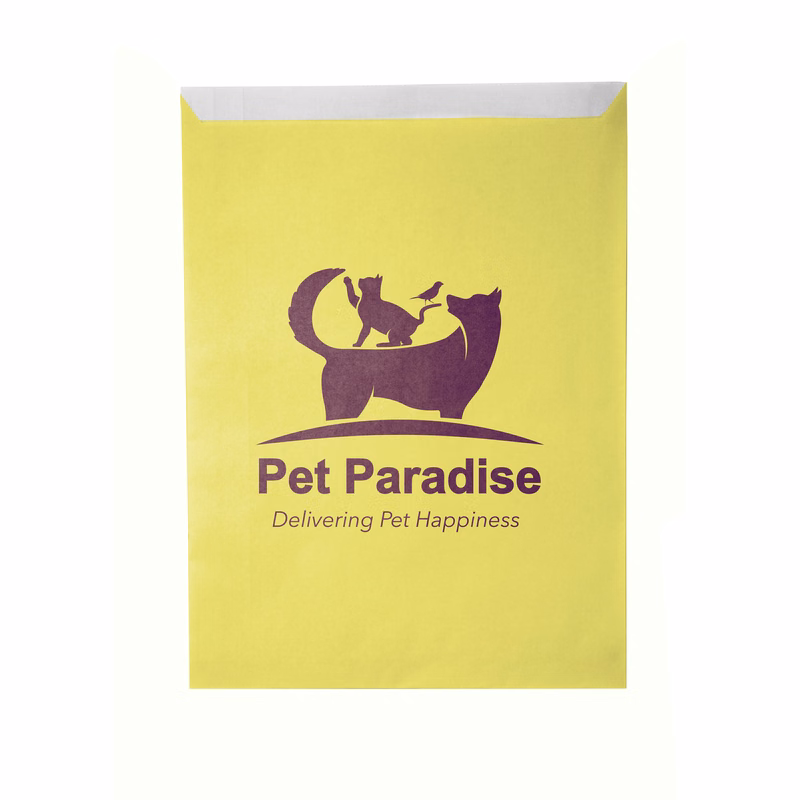 One-color Colored Paper Bag Yellow (8.5"W x 11"H)