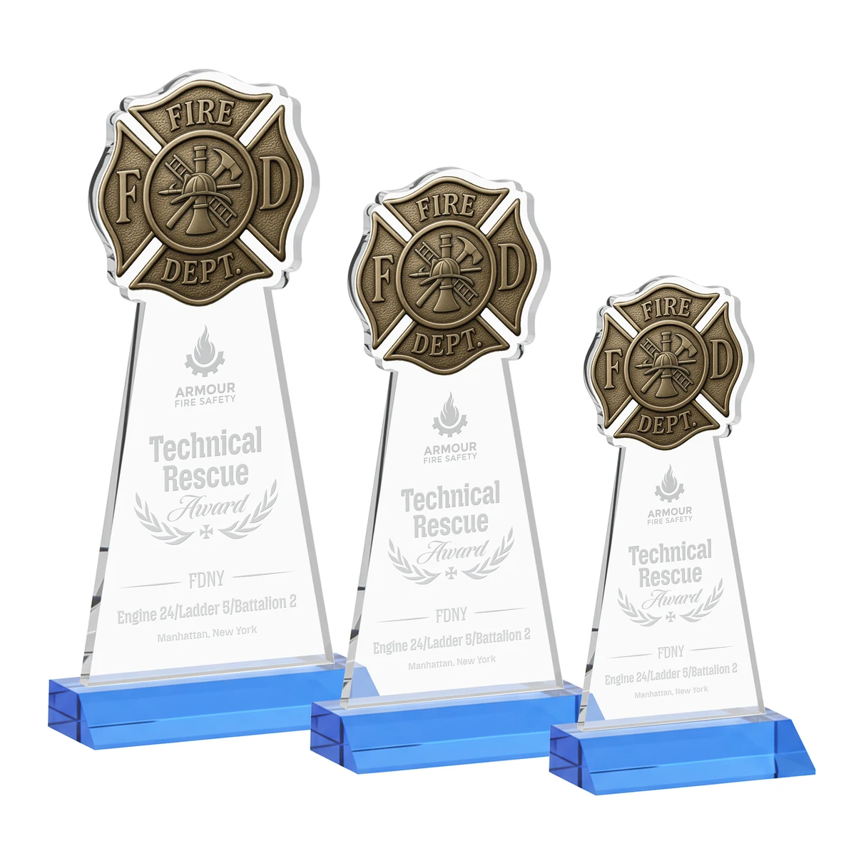 Fire Dept Award - Sky Blue 1