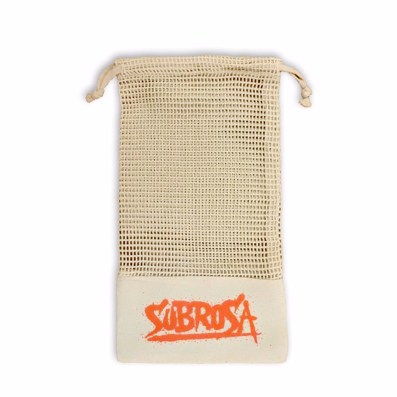 "Koa" Mesh 100% Natural Cotton Drawstring Bag 6.5 X 11.5"