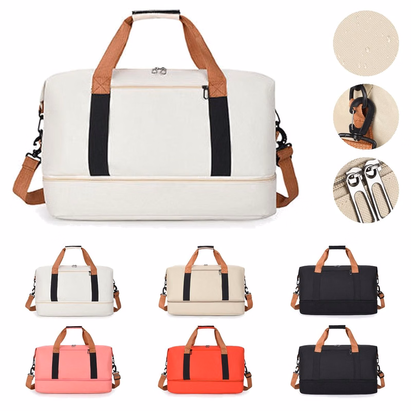 Shoe Compartment Workout Oxford Gym Travel Bag