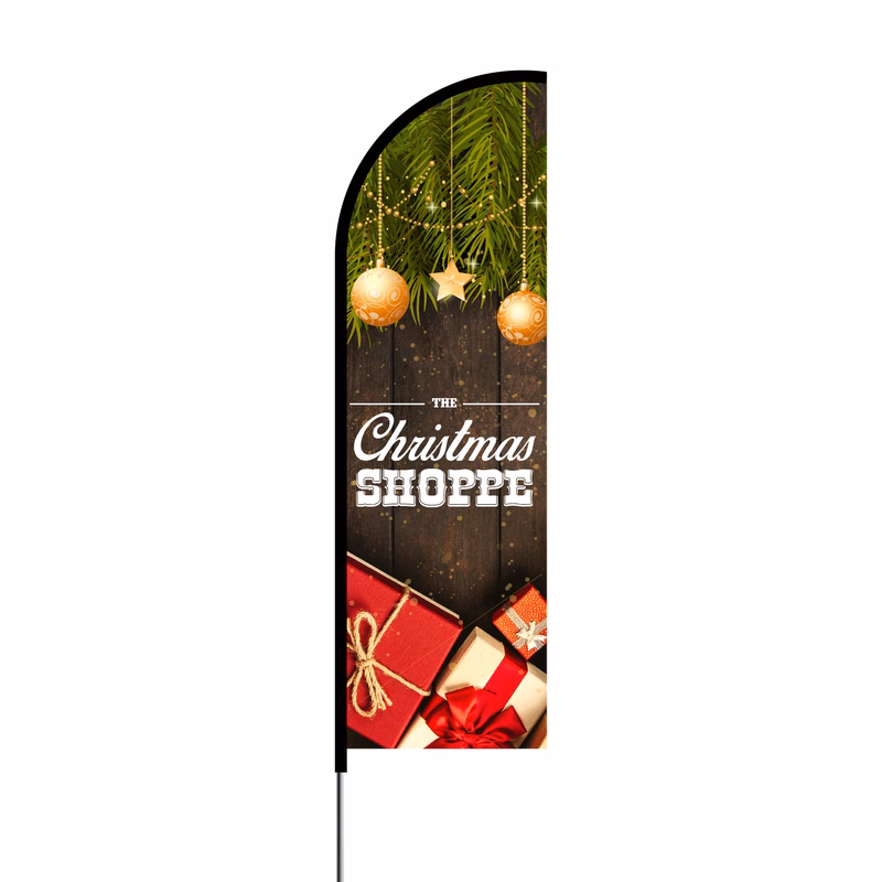 The Christmas Shoppe Flag Kit 17' Feet Feather Flag Sign flag banner Outdoor Banner