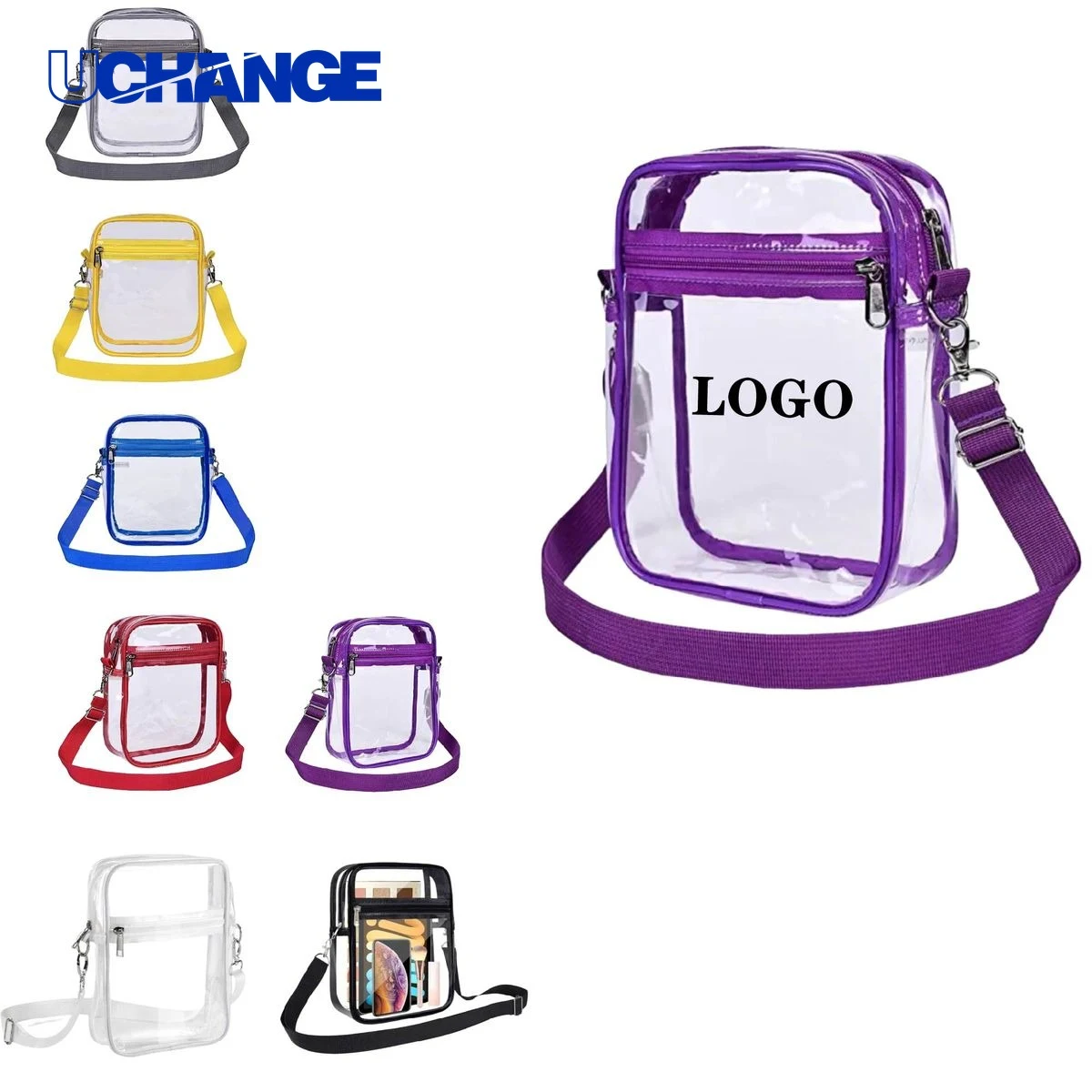 Clear PVC Crossbody Bag 1
