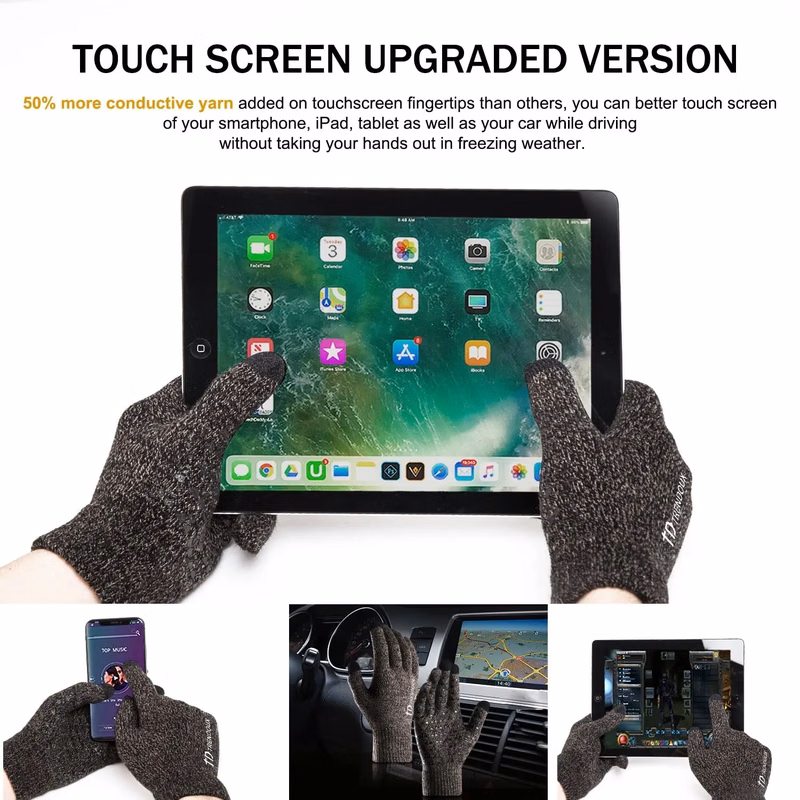 Gloves With Touch Screen Fingers