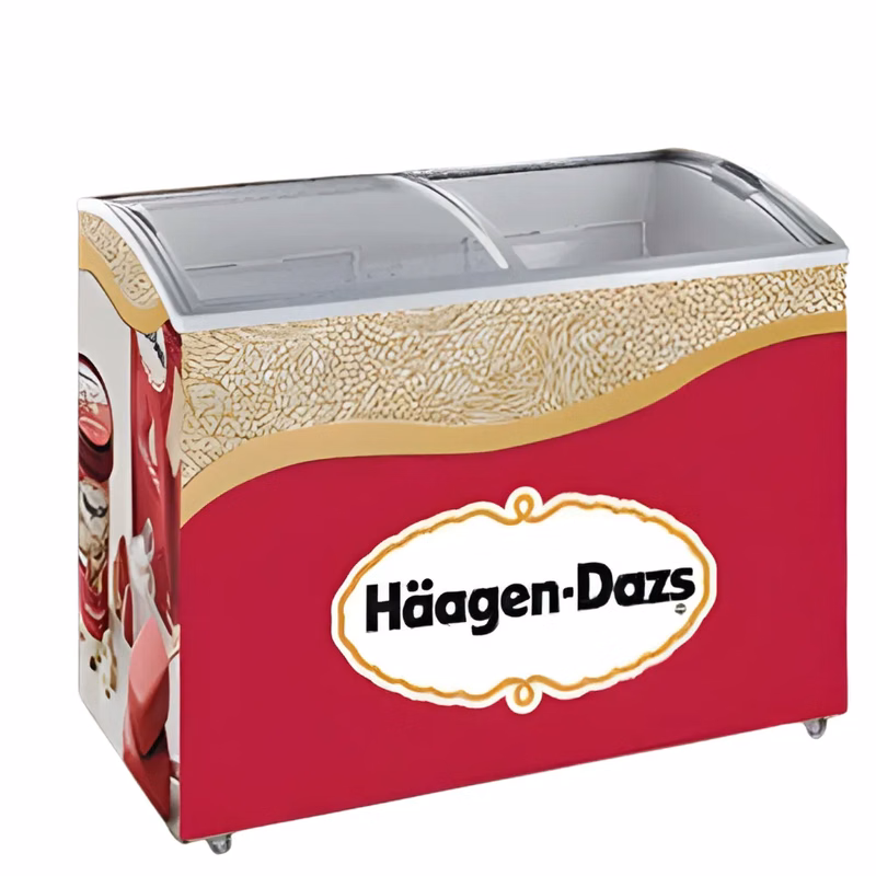 350L Glass Top Freezer