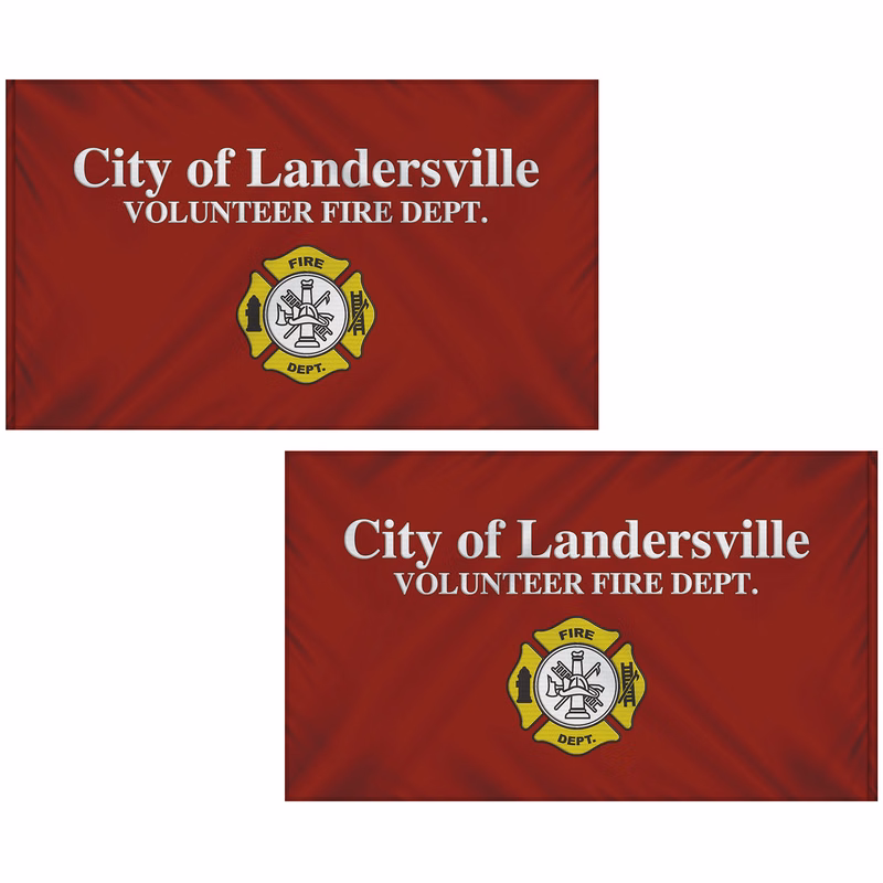 6' x 10' Double Sided Embroidered Flag with Pole Sleeve