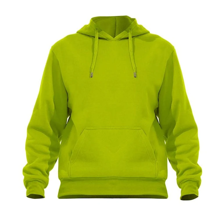 Fleece Pullover Hoodies - Size 3XL Safety Yellow, custom hoodie or sweatshirt with logo imprint 1