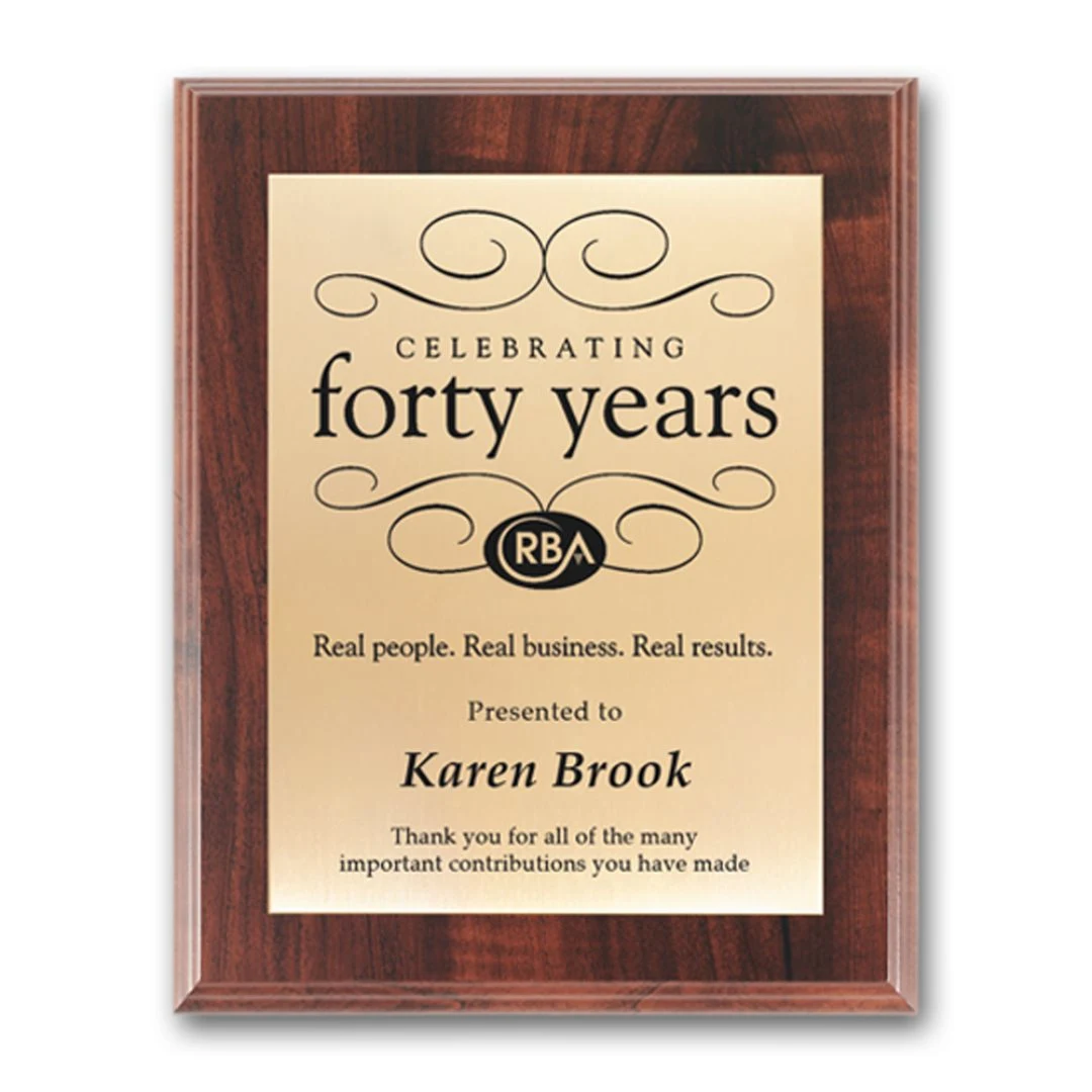 Screenprint Brass - Walnut Finish 1