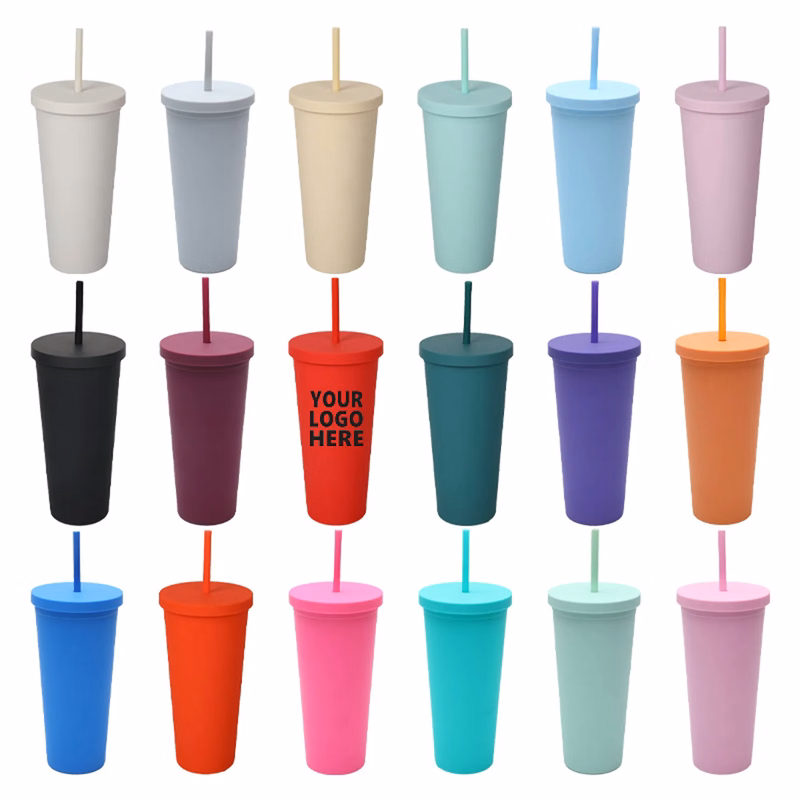 24 OZ Custom Colored Plastic Cups