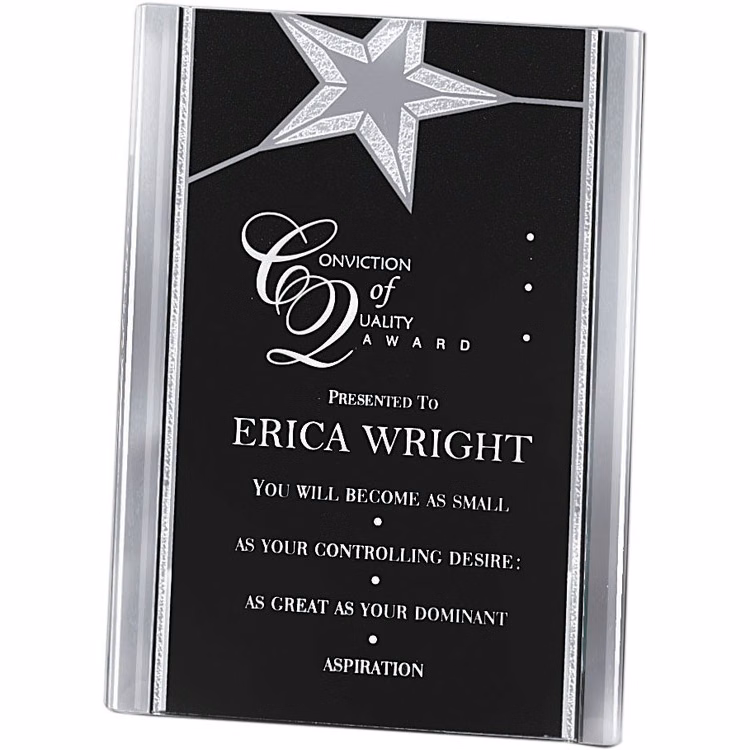 Silver Star Acrylic Stand-Up Plaque (Discontinued) (Reduced Price)