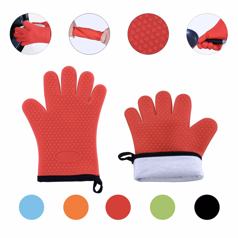Thickened Silica Gel Oven Gloves