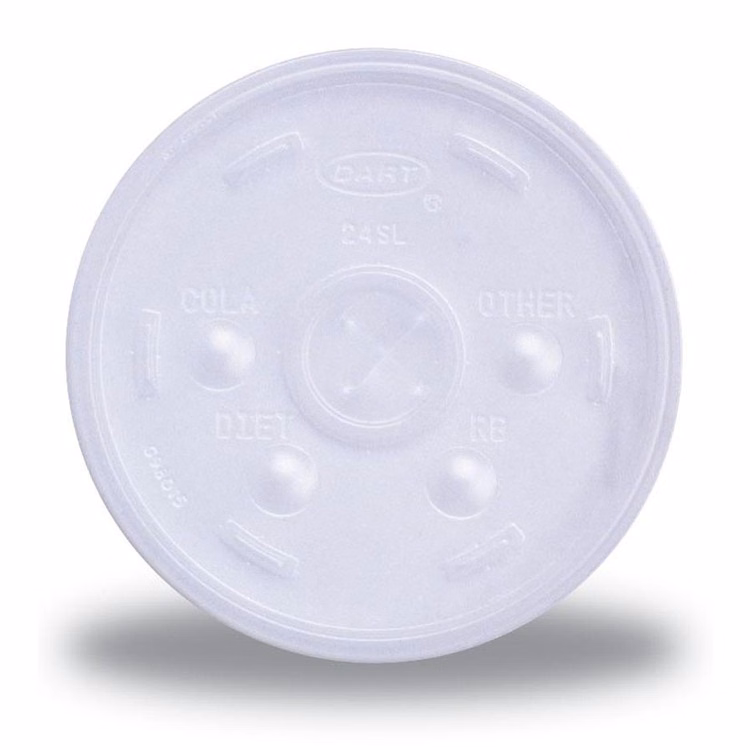 8 Oz. Foam Cup Straw-Slotted Lid