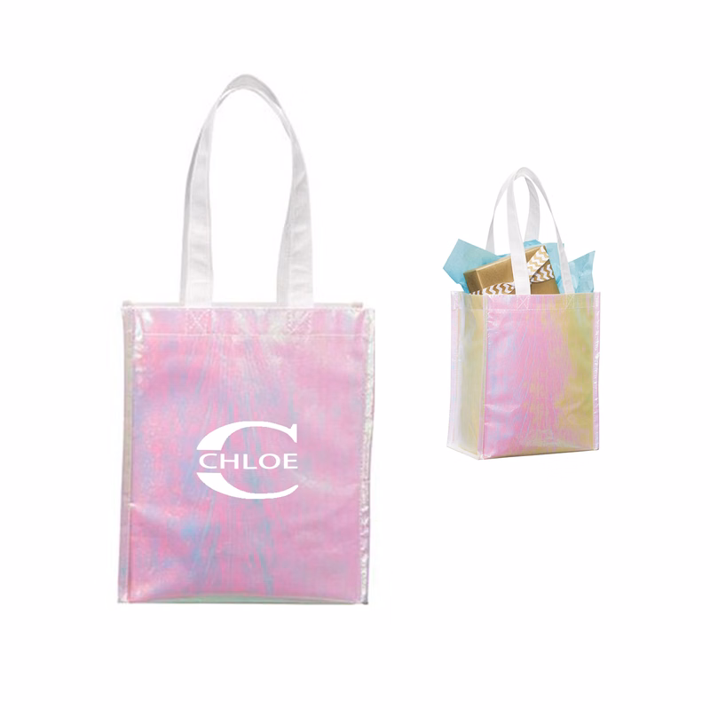Iridescent Non-Woven Tote Bag