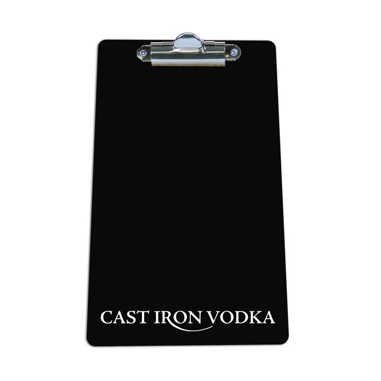 5" x 10" Black Acrylic Check/Menu Holder With Clip 1